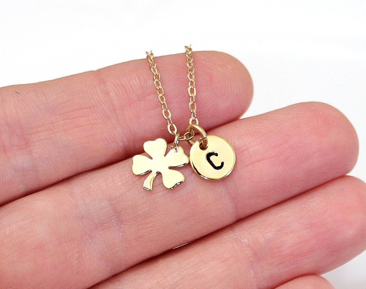 Four leaf clover necklace Clover Necklace by BridesmaidsGiftNicol