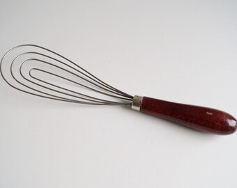 Manual Egg Beater Egg Whip Wire Steel Wire Egg Whisk Wooden Handle