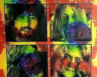 Led Zeppelin Tie Dye Tapestry - 60's Wall Hanging - Trippy wall hanging - groovy art