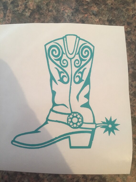 Cowgirlcowboy Boot Decal 0732