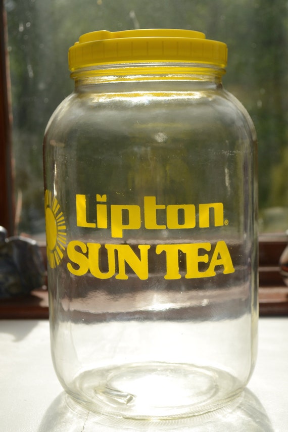 Vintage Lipton Sun Tea Glass Pitcher 1 Gallon