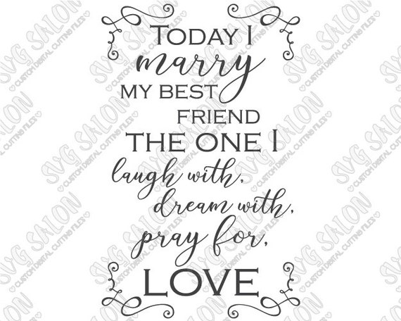 Download Today I Marry My Best Friend Vinyl Wedding Sign Decal by ...