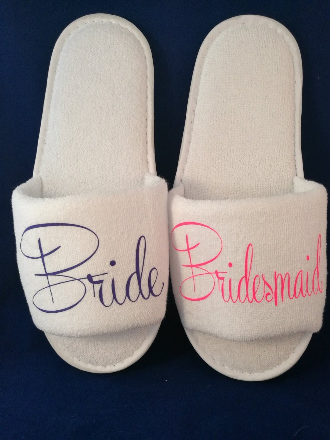 Wedding slippers Personalised bridal party slippers wedding