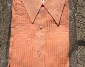 vintage After Six peach Boys tuxedo shirt (deadstock)