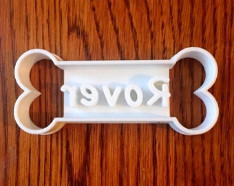 Personalized Dog Treat cookie cutter with name imprint