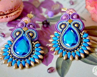 Handmade Soutache Earrings - "A Mermaid's Dream"