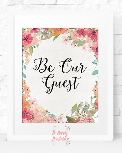 Be our guest printable Instant download Wall by behappyprintable