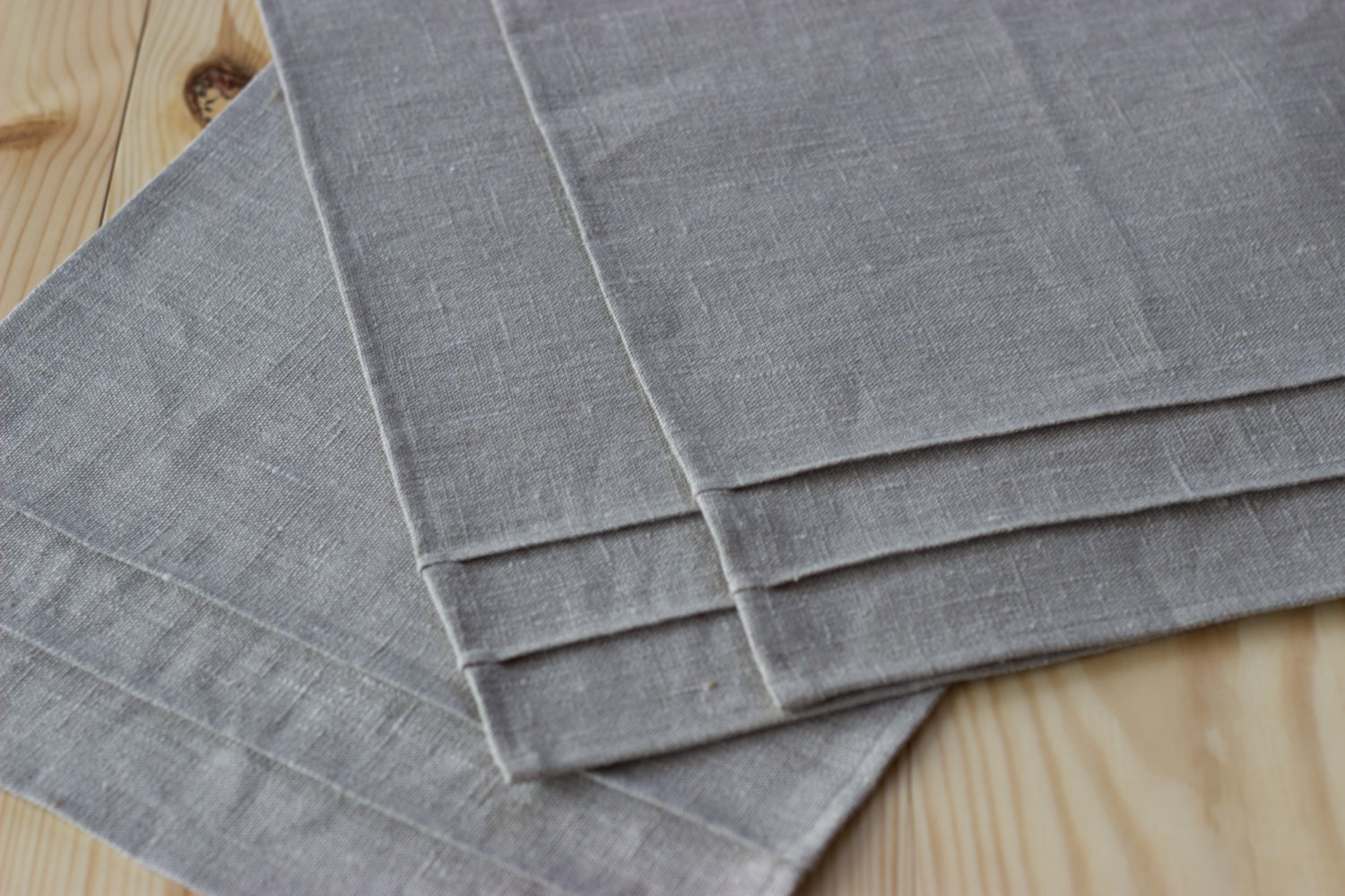 Natural linen placemat set of 412 gray placemats table