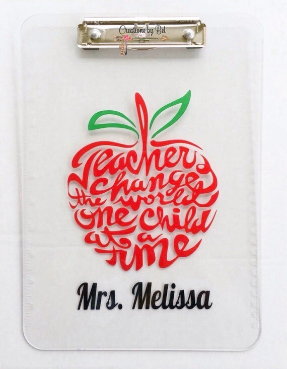 Teacher Clipboard / Teacher Gift / Personalized Teacher