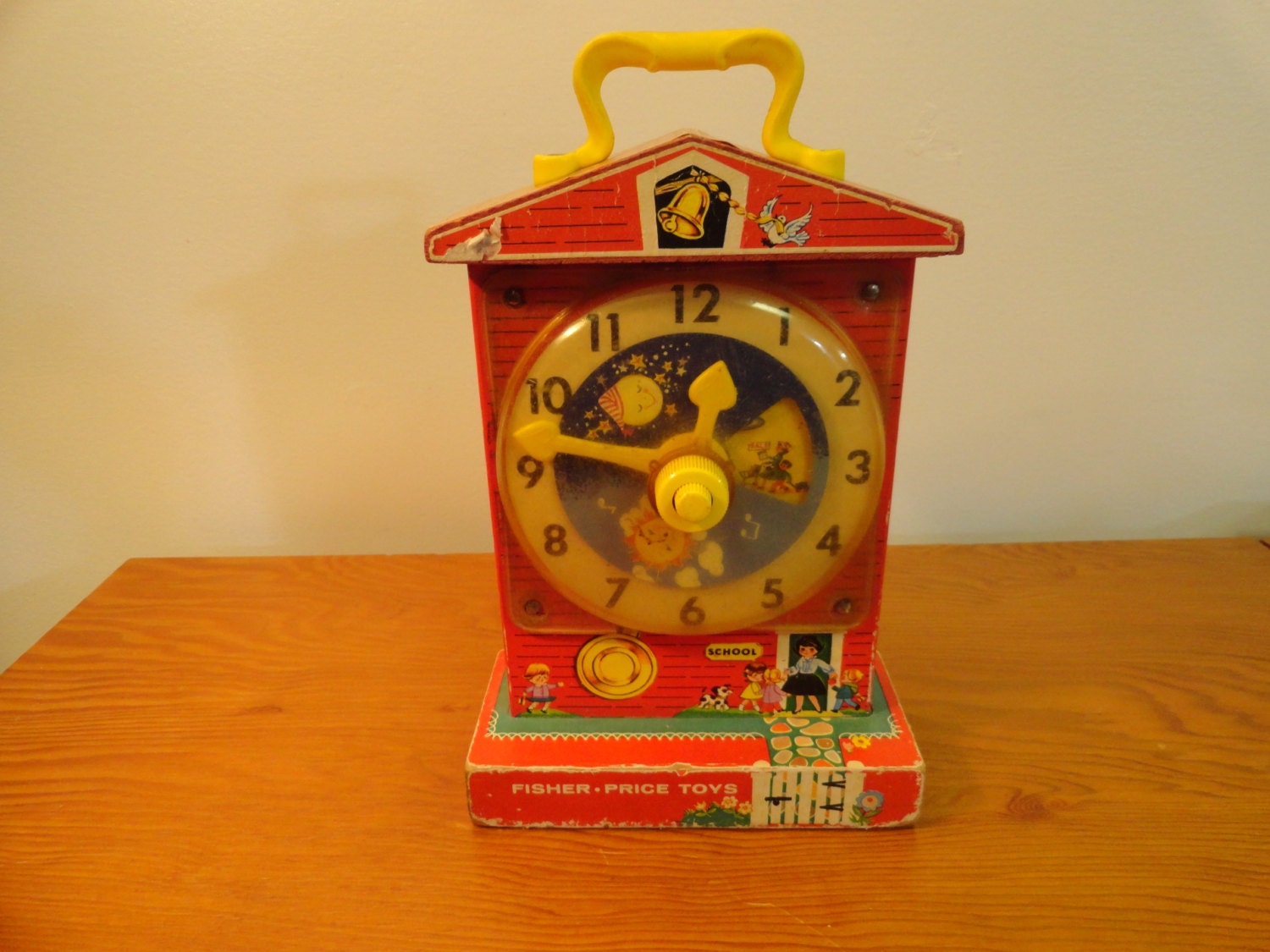 music box teaching clock fisher price