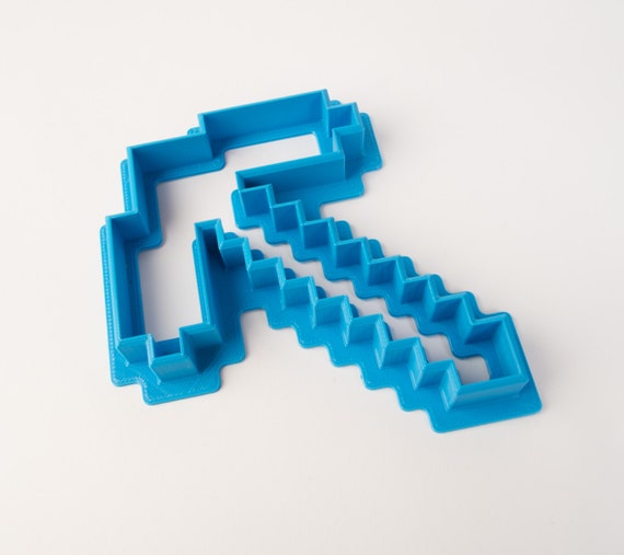 Minecraft pickaxe cookie cutter FOOD SAFE 3D Printed by VoxelZoo