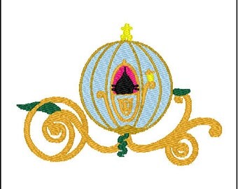 Cinderella Carriage Coach Embroidery Design