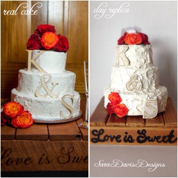  Wedding  Cake  Replica  Wedding  Cake  Ornament  by SaraDavisDesigns