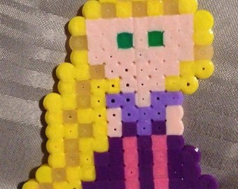 Perler Bead Glowing Hair Rapunzel