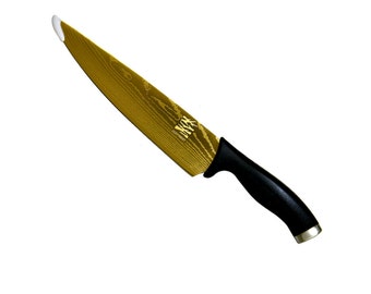 Chef Knife, Chefs Knife, Chef Knives, Titanium Knife, Professional Knife, Kitchen Knives, 8 Inch Knife Blade, Carbon Knife, Cooking Knife