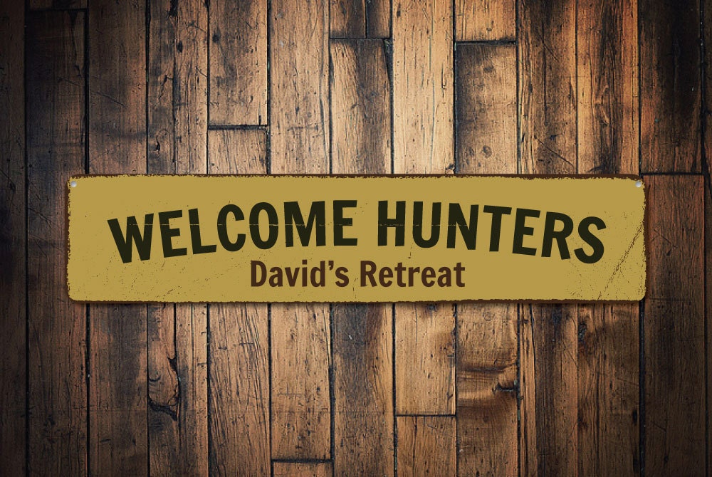 Hunters Sign Personalized Retreat Name Sign Custom