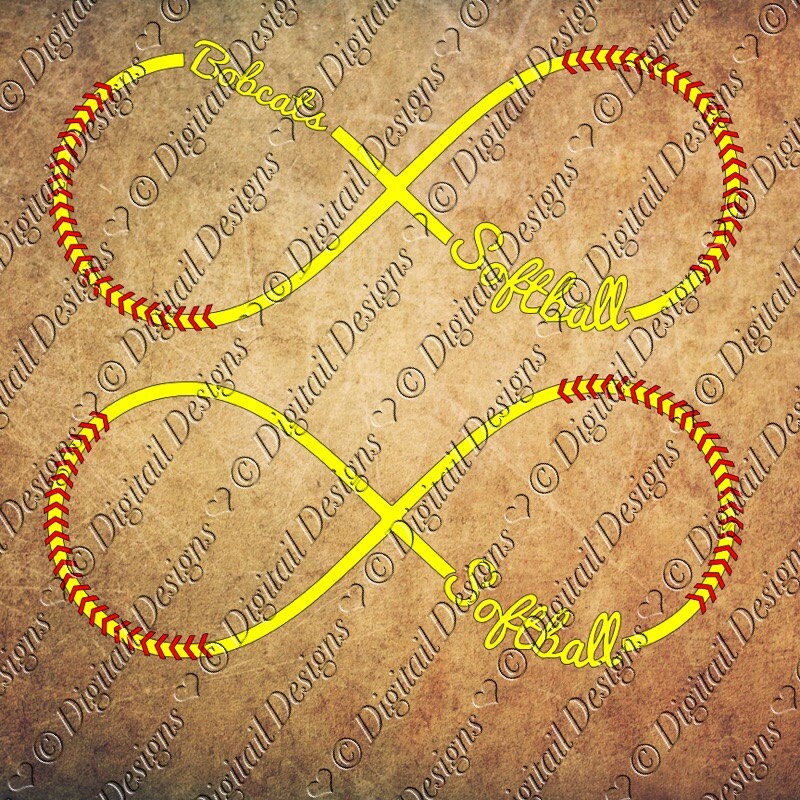 Softball svg Softball Infinity SVG PNG DXF Eps Cut file for