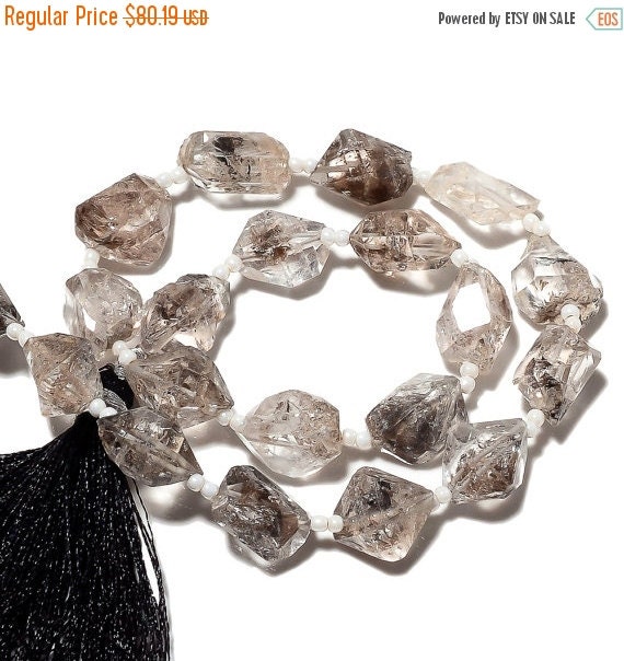 ON SALE 50 Herkimer Diamond Nugget Beads by GemsDiamondsBySHIKHA