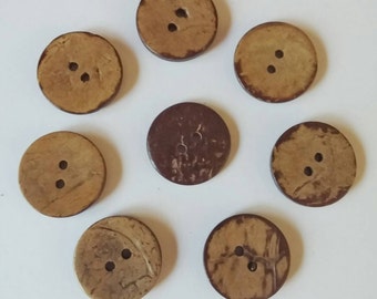 Coconut Buttons x 8 20mm