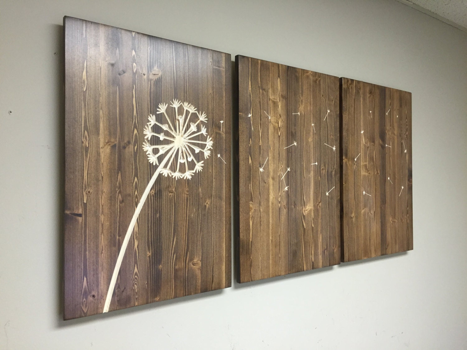 Dandelion Home Decor Wall Art wood sign Engraved by HowdyOwl