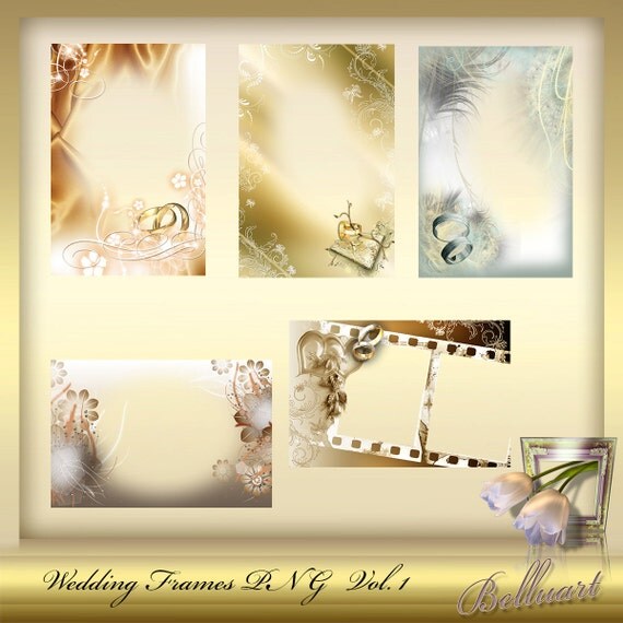 Items similar to PNG frame wedding set 1 wedding