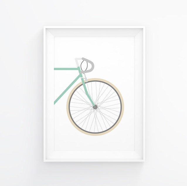 Bike Decorations Cycling Poster Travel Art Gifts For
