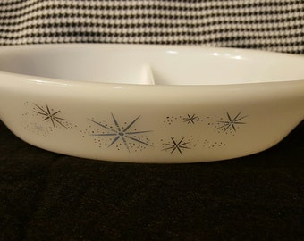 Glasbake Atomic Stars Divided Dish