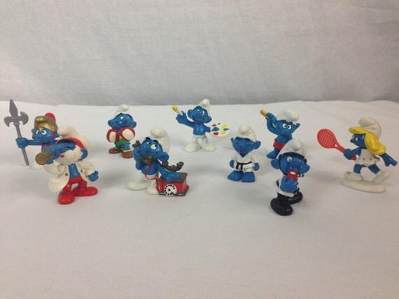 old smurf figurines