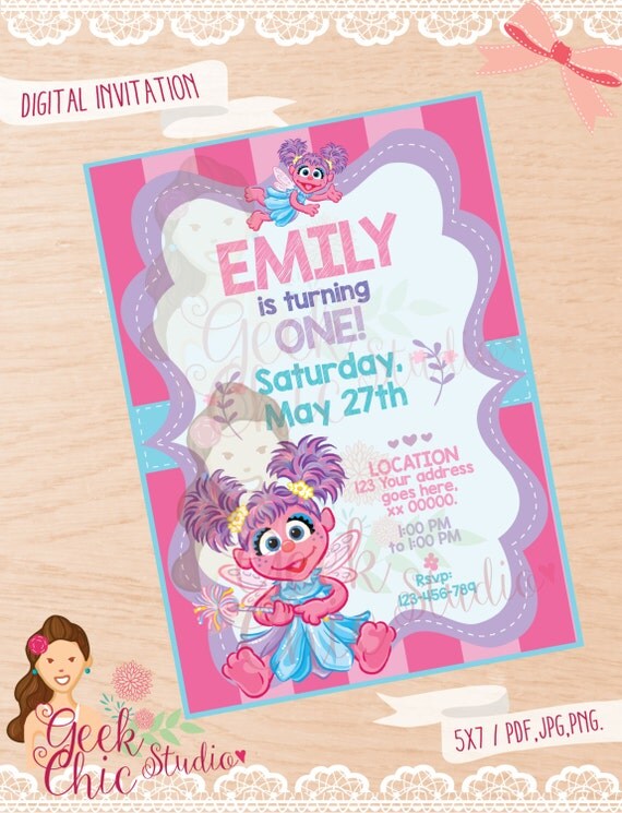 Abby Cadabby Invitation Abby Cadabby Abby Cadabby Invite