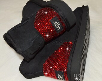 ugg noir avec noeud ugg noir avec noeud