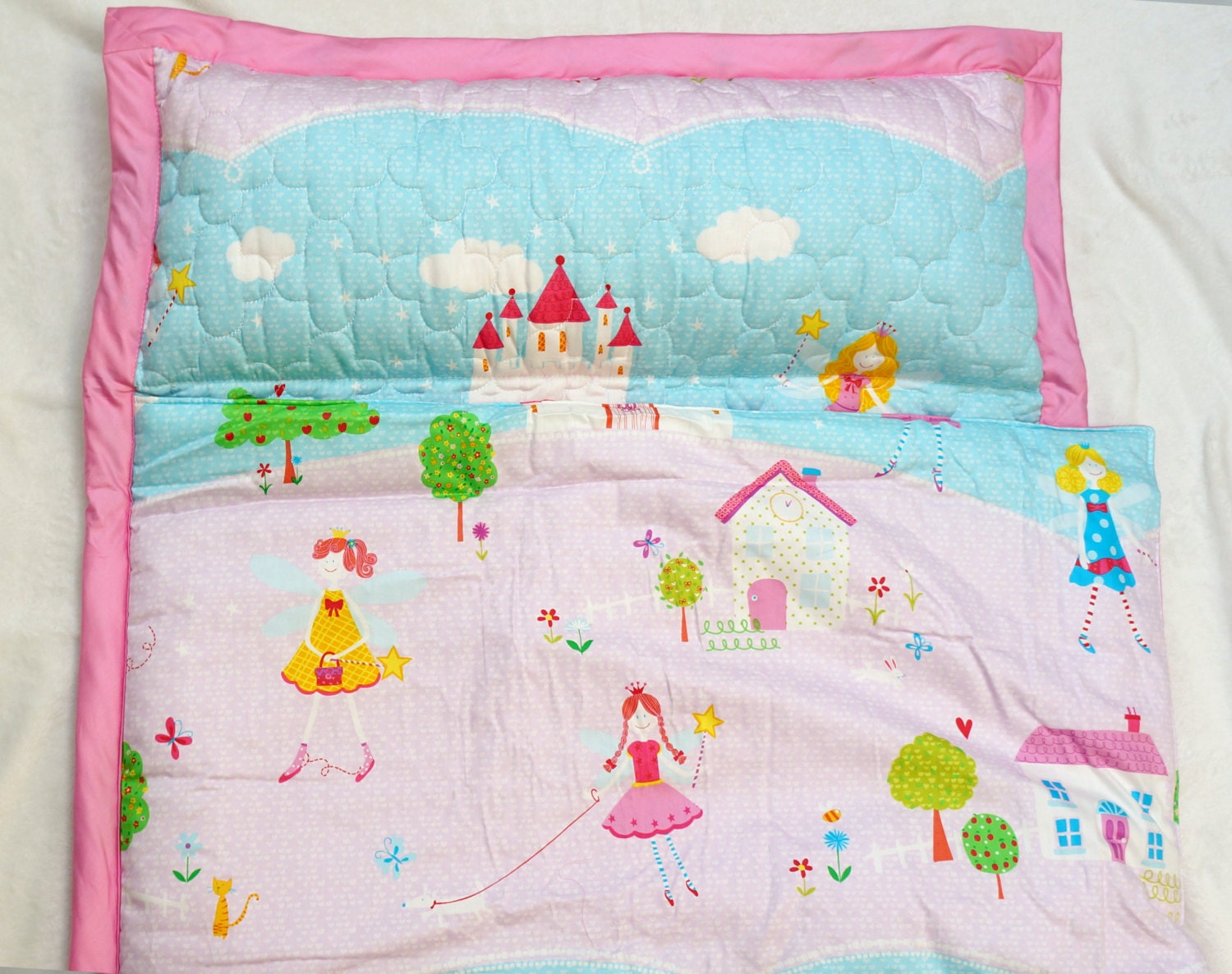 Personalized kids sleeping bag toddler nap mat baby by AWESOMEbebe