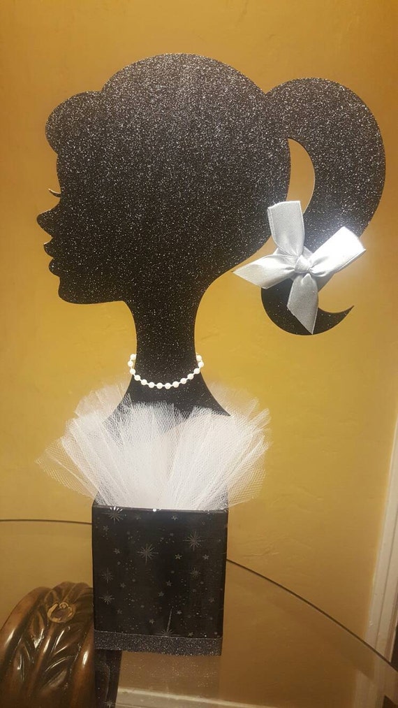 Barbie birthday party decoration centerpieces includes base.