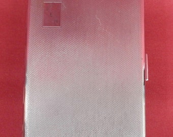 A Vintage Silver Coloured Cigarette Case , Shabby Chic ,Retro, Boho