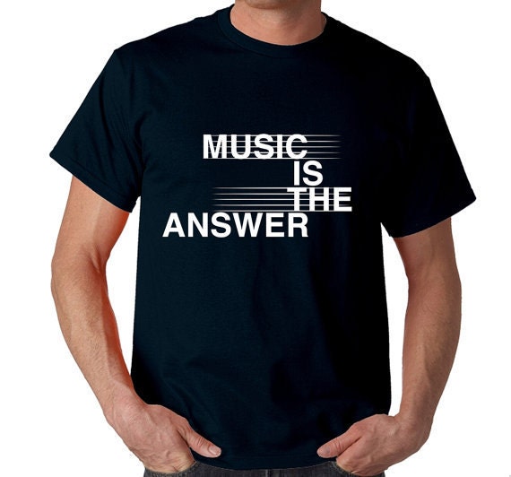 Plus Size 2XL-5XL Music is the Answer Shirt for musician