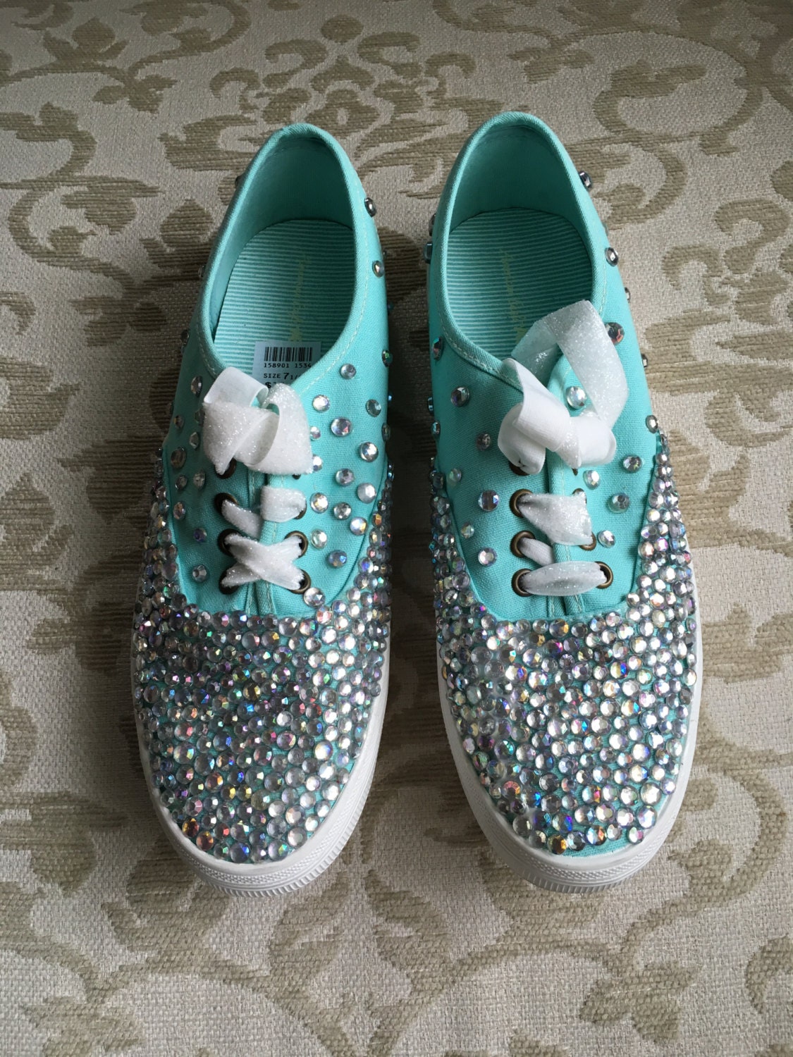 Wedding Shoes Rhinestone Tennis Shoes Prom by maidenkentucky