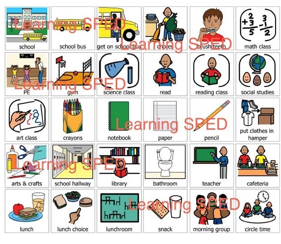 130 PECS Lot Communication Book Symbols Boardmaker by LearningSPED