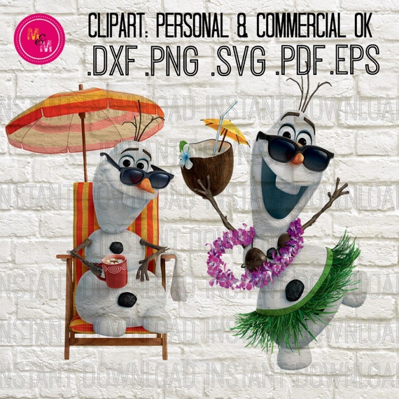 Download Olaf Summer Digital Cutting File/Clipart by MugandMouseDesigns