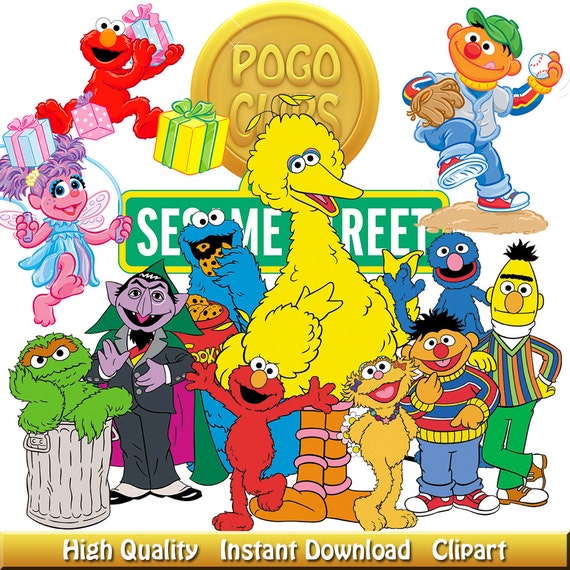 49 High quality Sesame Street Characters clipart / by Pogoclips