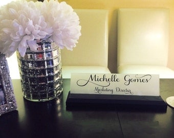 Office Desk Name Plate, Teacher Gift, Co-worker, Name Plaque, Customizable!!