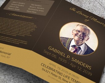 Funeral Program Template for Word
