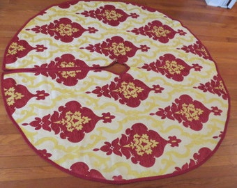 Christmas Tree Skirt Large 55 inches Round Reversible -Free Shipping