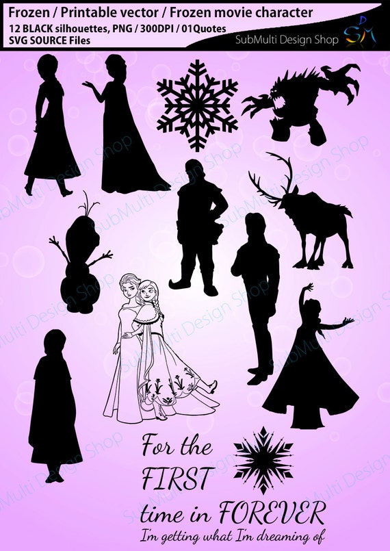 Frozen silhouette /SVG files / vector / EPs/ DXf / PNG