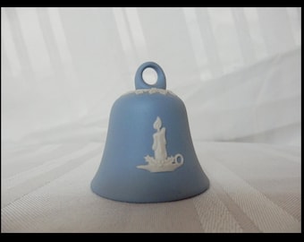 Wedgewood Blue Jasperware Bell Candlestick