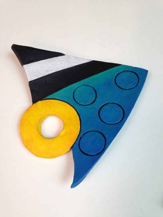 ceramic wall art abstract sculpture clay art colorful wall