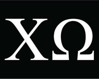 Chi Omega Sorority greek letters decal vinyl window bumper car laptop sticker any size any color free shipping worldwide!