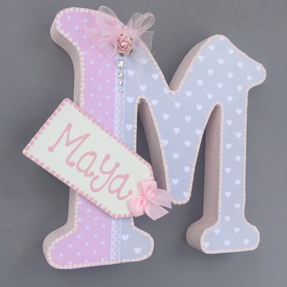 Baby mädchen 20cm holzbuchstaben namen holz tag frei