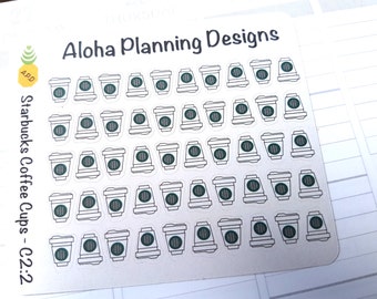 C2-2 Starbucks Coffee Cup Stickers (Small)