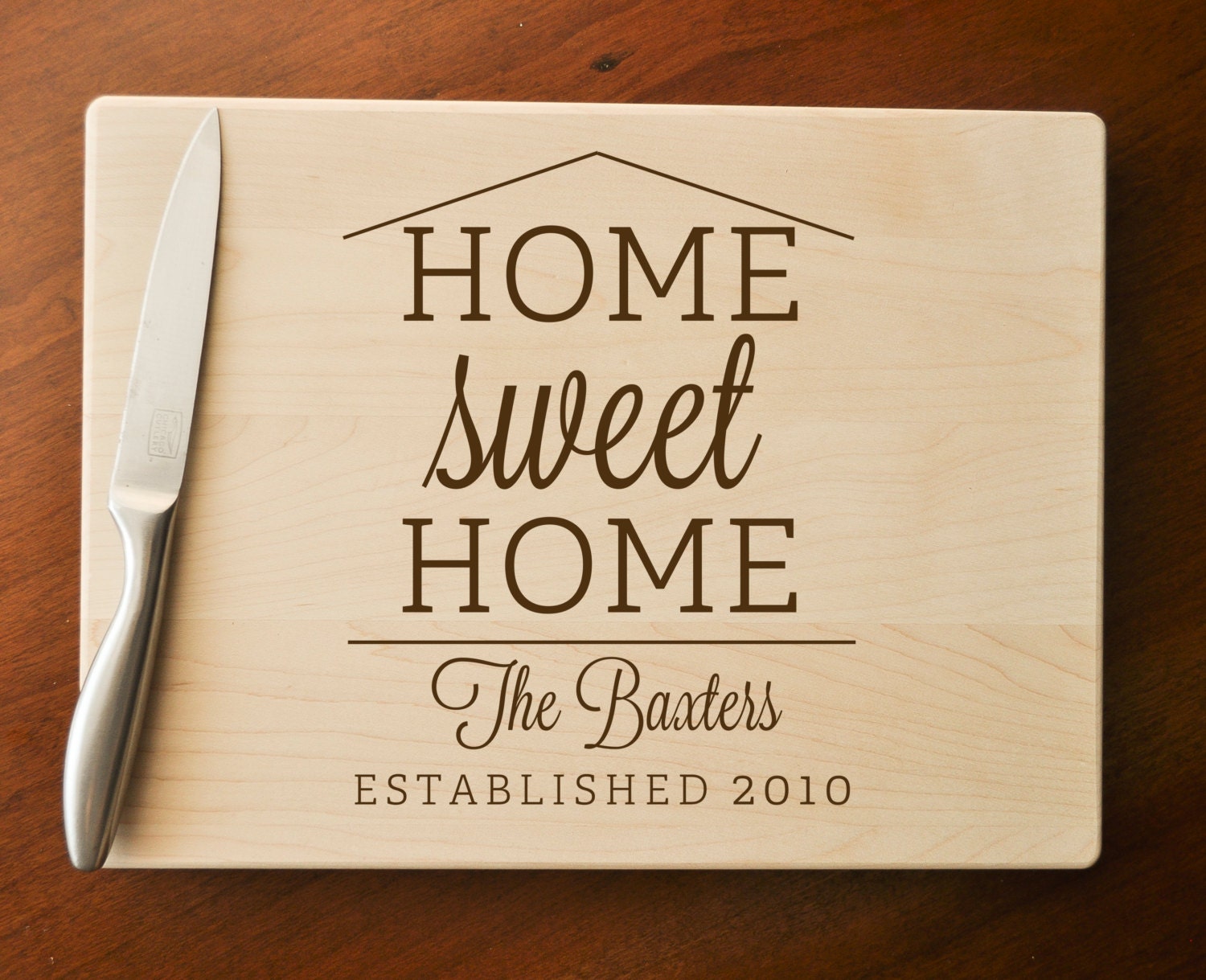 Home Sweet Home Cutting Board Engraved Cutting Board Custom