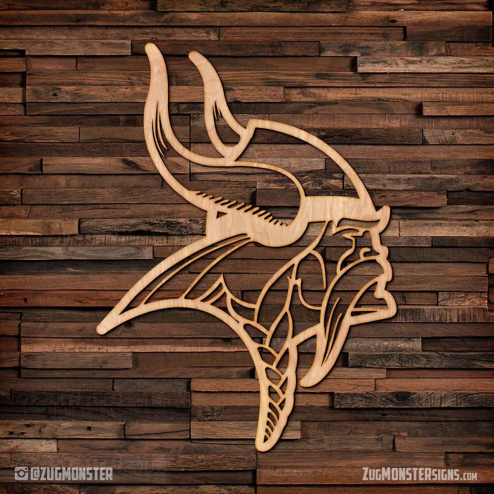 NFL Minnesota Vikings wood hanging wall art by ZUGMONSTER on Etsy