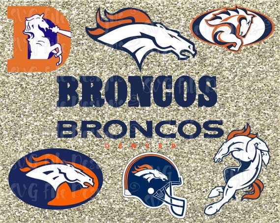 Denver Broncos Football Logo Design Cutting File by SVGFileDesigns